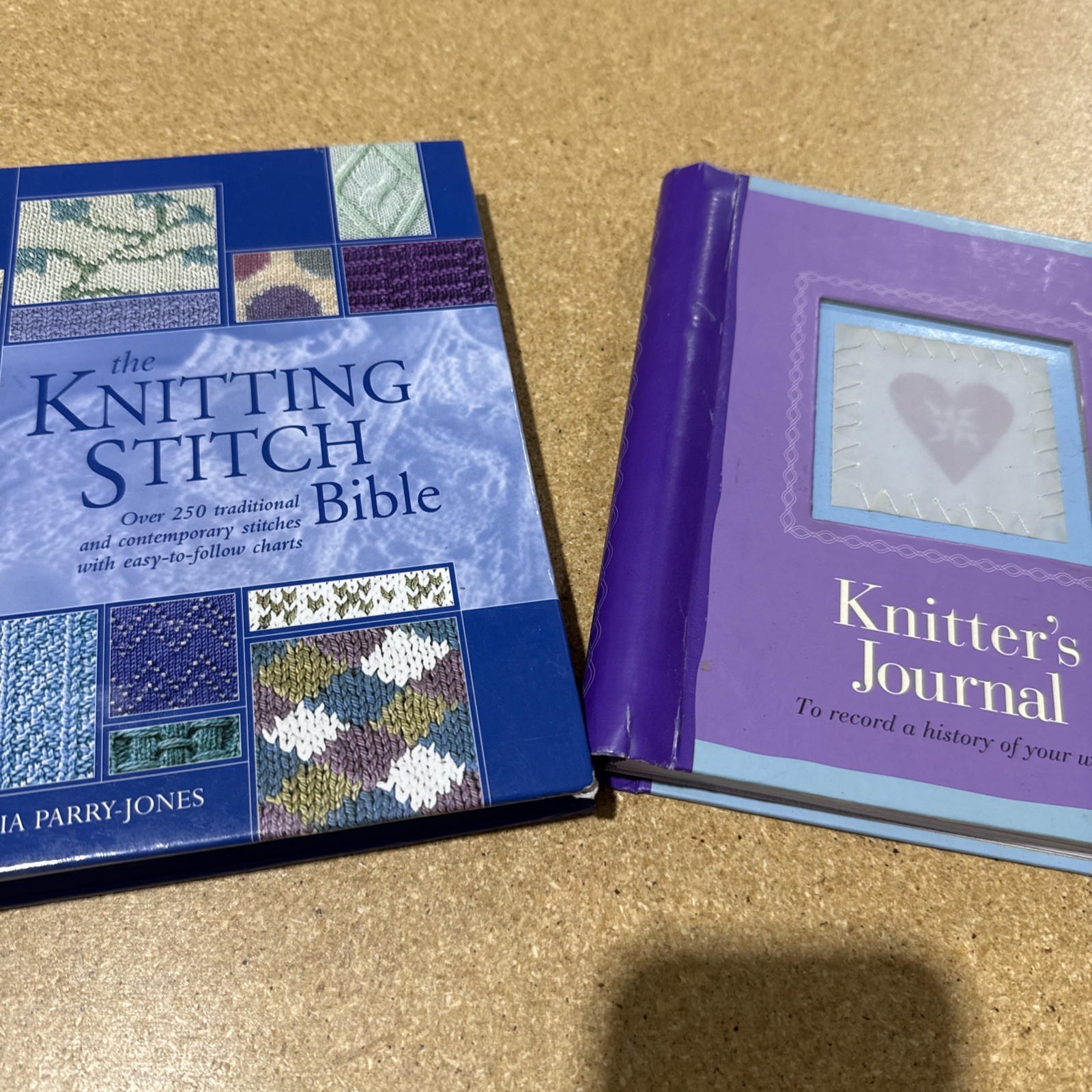 Knitting Stitch Bible by Maria Parry-Jones & Knitter’s Journal 2 Books Included