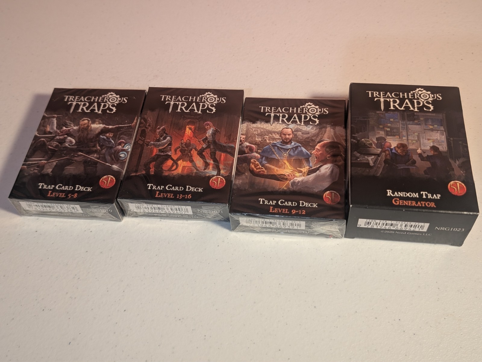 Nord Games Treacherous Traps Lot 4 Trap Card Decks Random Generator Sealed 2020!