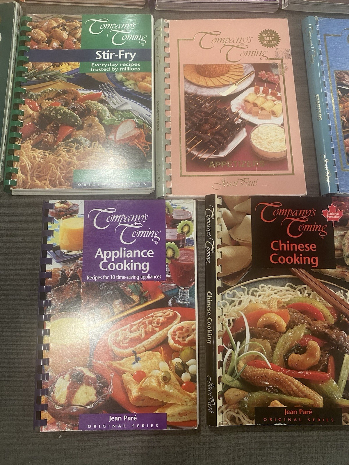Company’s Coming Jean Pare Cookbooks Lot of 10 Chinese, Appetizers,desserts