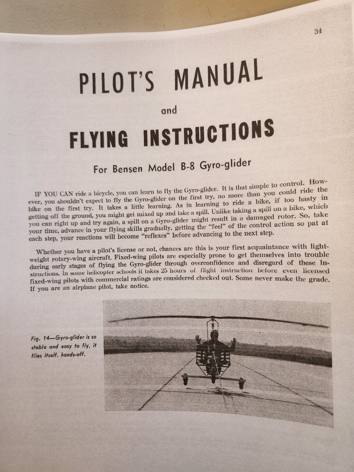 bensen gyrocopter build books and flight manuals