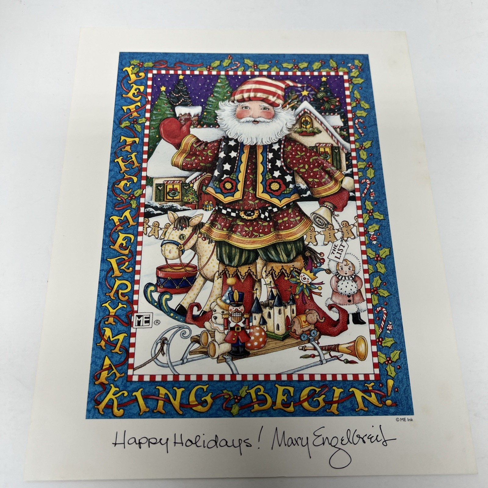Mary Engelbreit Christmas Vol 1 SIGNED & Here Comes Santa Claus HB
