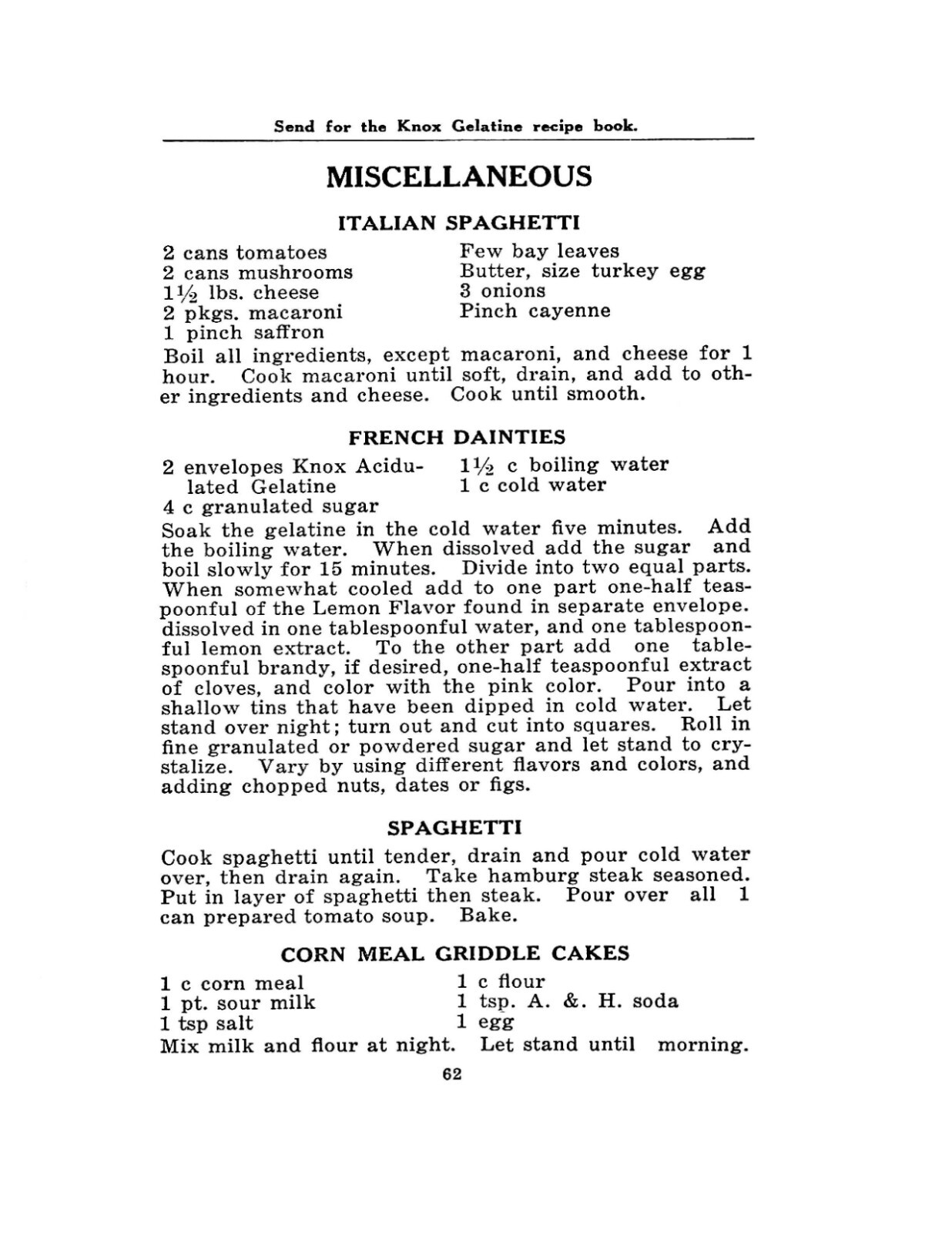 Cook Book By The Ladies Of The Red Cross “1917” 65 Pages