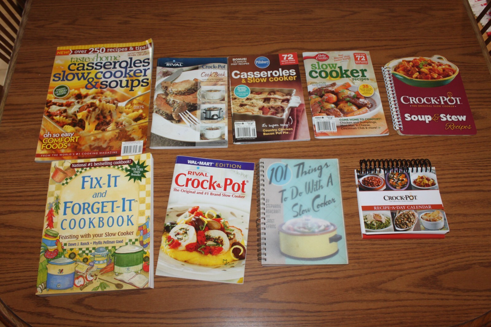 9 Slow Cooker Crock-Pot Cookbooks Lot Recipes Rival Crocker 101 Fix Forget Soup