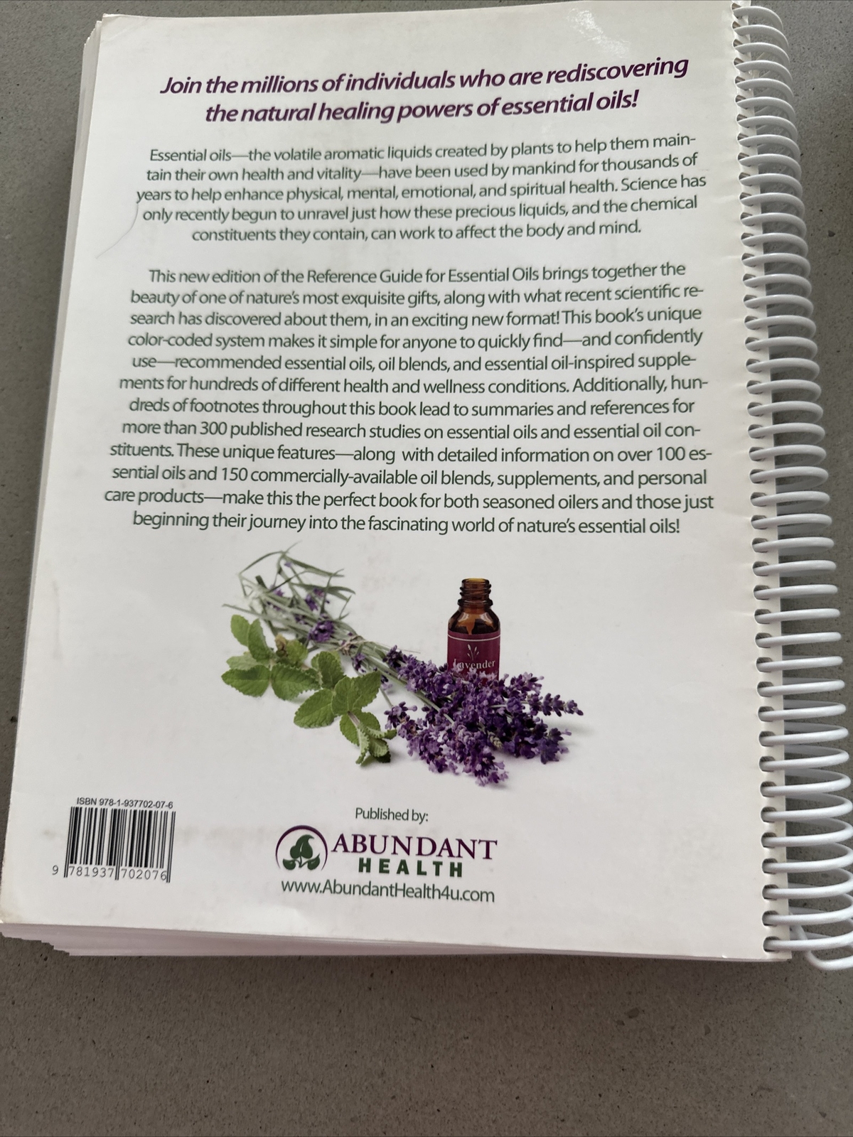 Quick Reference Guide for Using Essential Oils 2013 Connie & Alan Higley Spiral