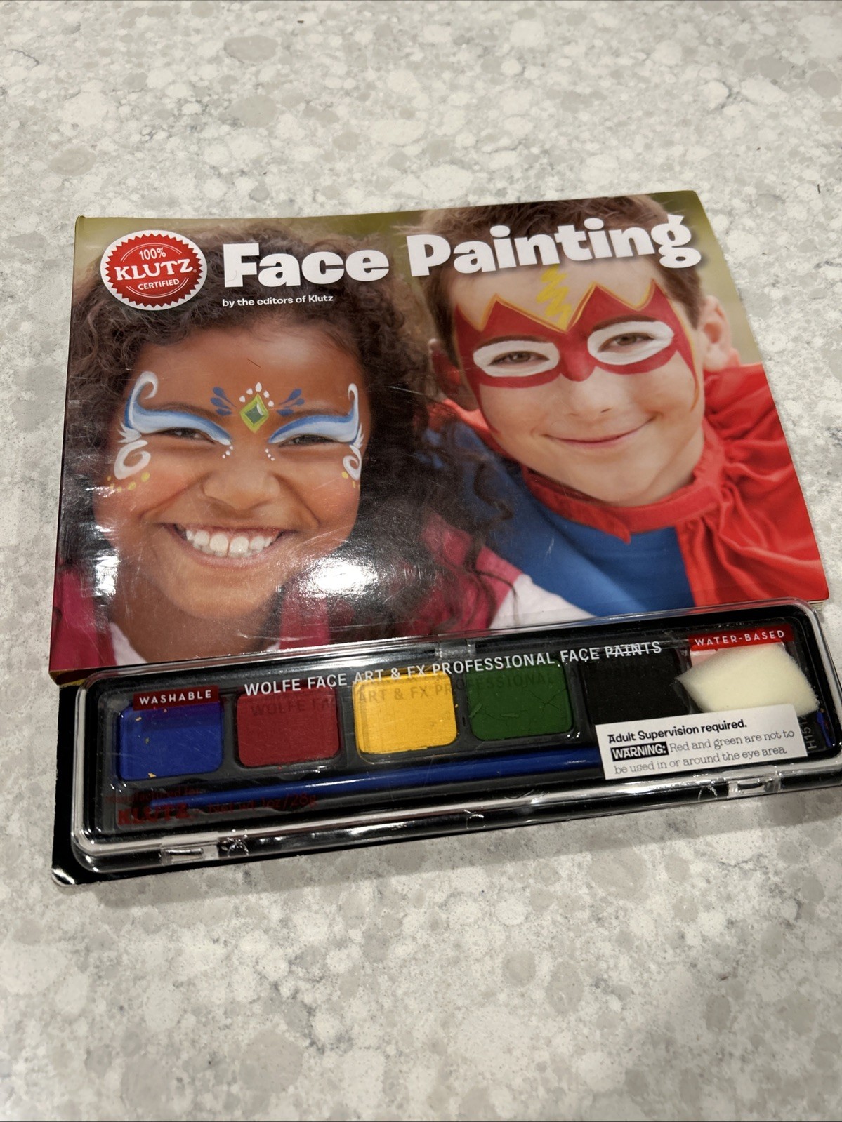 2007 Kids Face Painting Klutz Editors Non Toxic Washable Waterbase Kit NEW