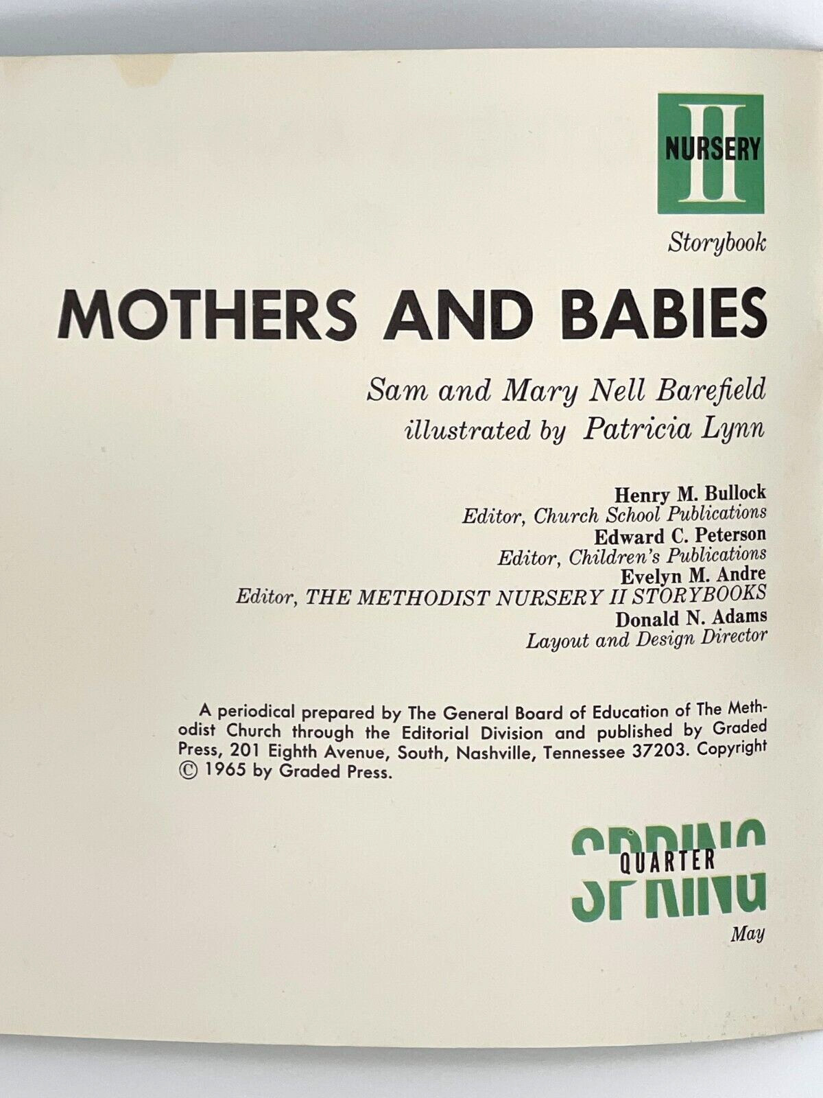 Mothers and Babies Nursery Picture Book Paperback 1965 Graded Press 24 pages-A3