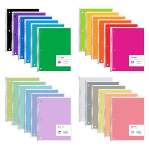 Biliny College Ruled Notebook 24 Pack – 10.5″ X 8″ S…