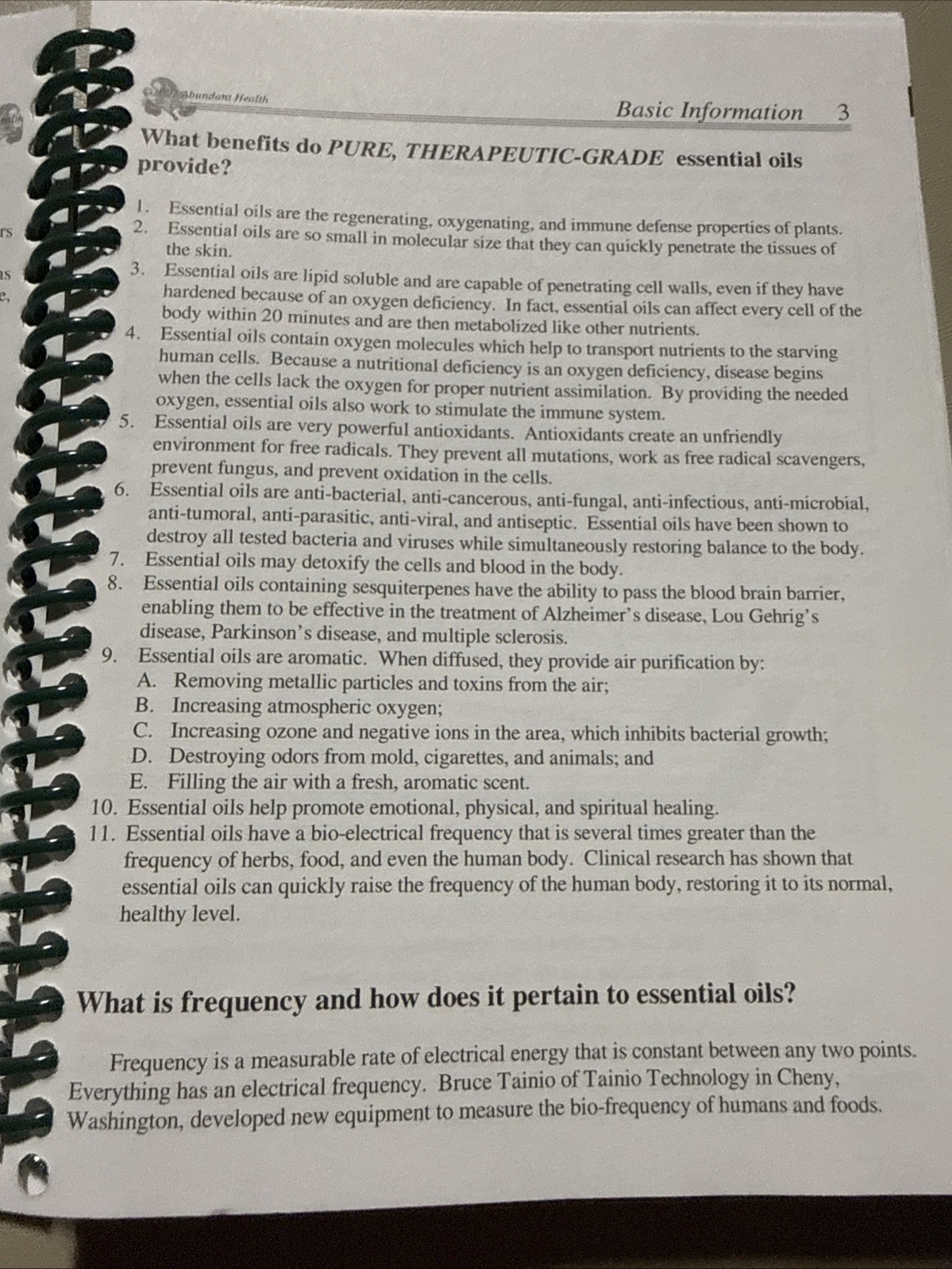 Quick Reference Guide Using Essential Oils – spiral Connie and Alan Higley 2002