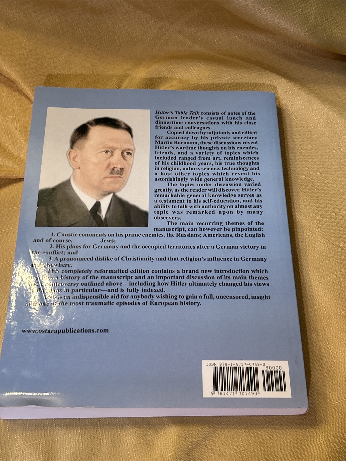 Hitler’s Table Talk By Martin Bormann-Paperback-