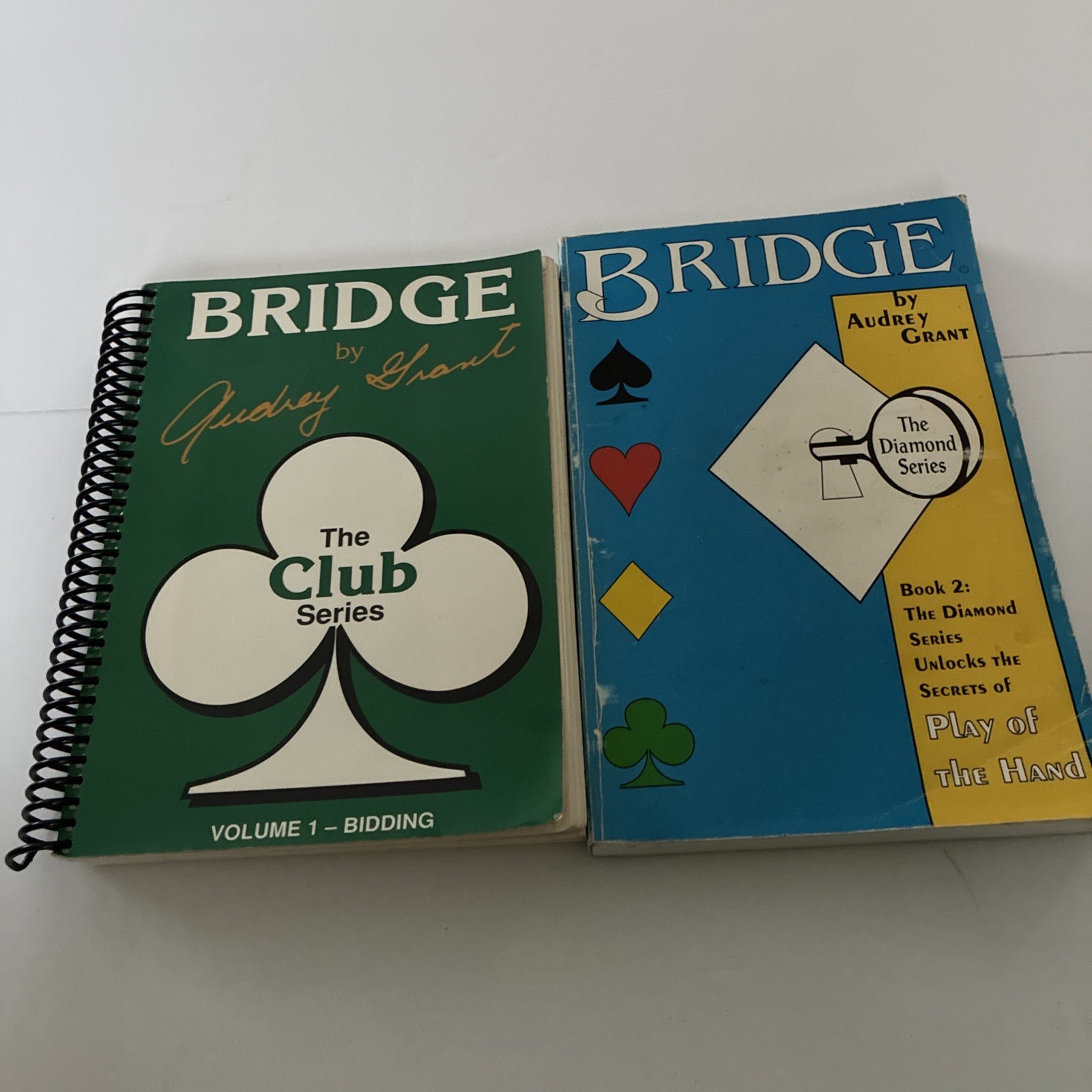 Bridge by Audrey Grant 2 Book Lot Paperback Spiral Bound Diamond Series Club