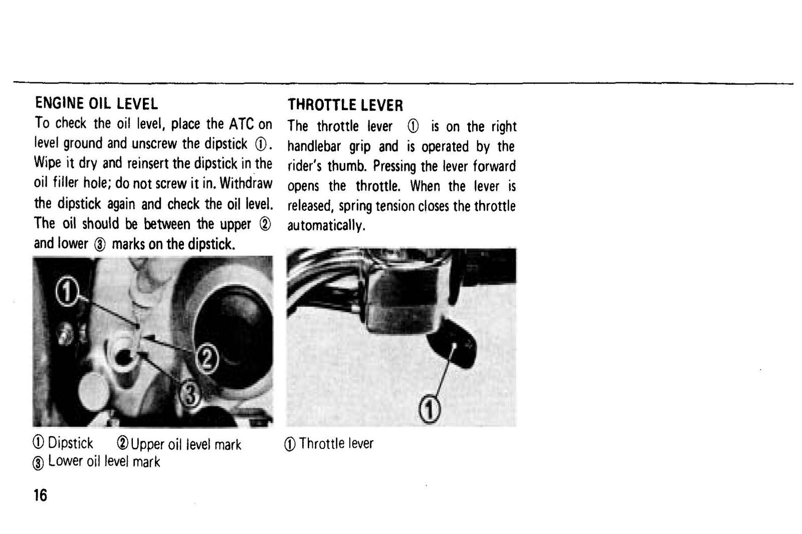 1985 Honda ATC70 Owner’s Manual 65 Pages