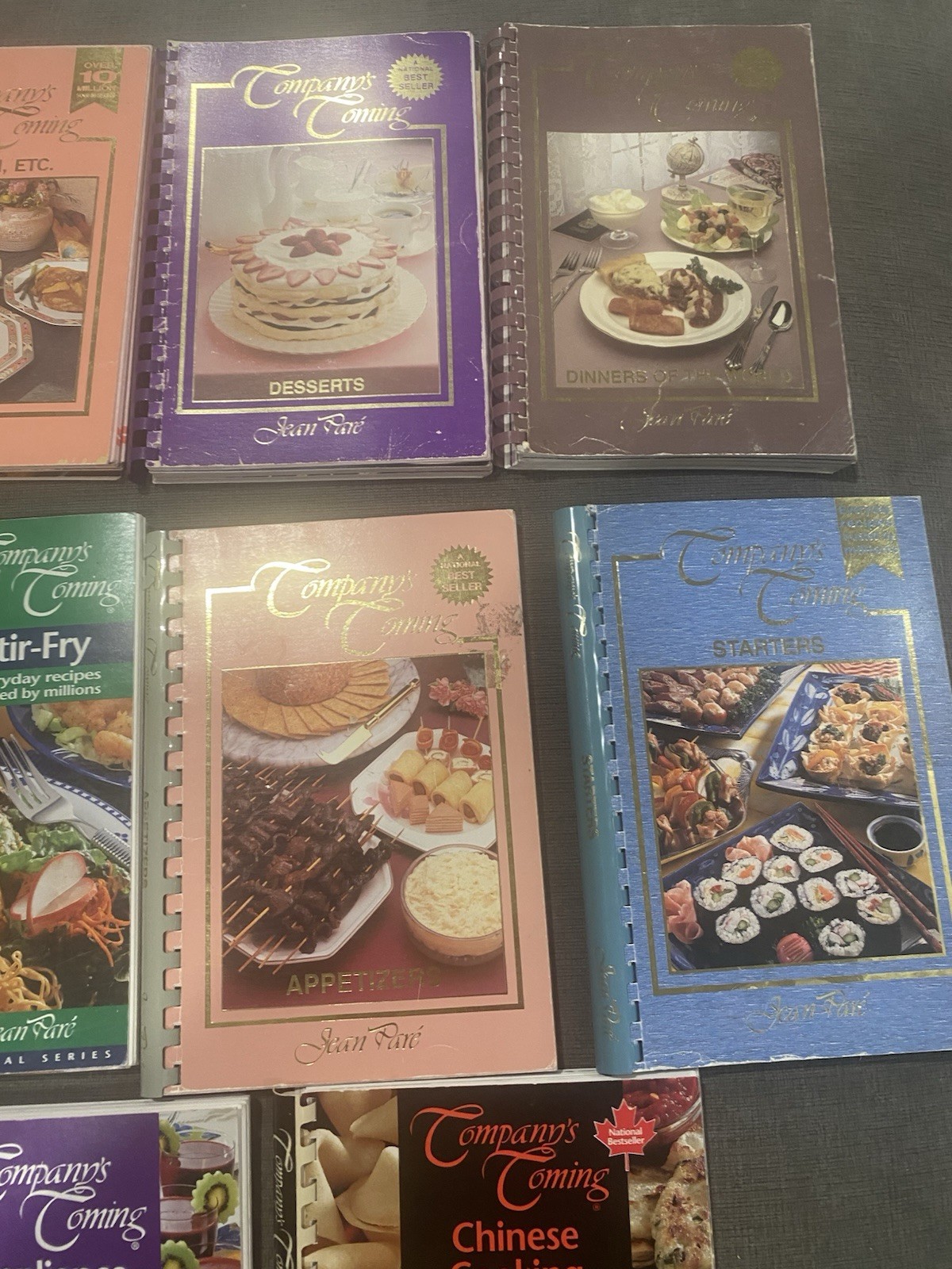 Company’s Coming Jean Pare Cookbooks Lot of 10 Chinese, Appetizers,desserts