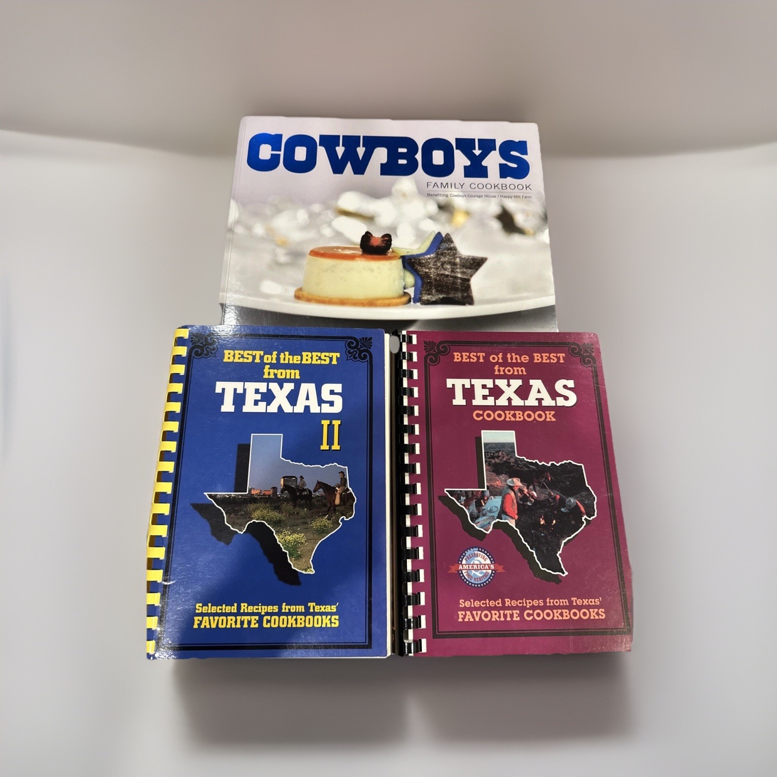 Best of the Best From Texas Cookbooks I and II Quail Ridge Spiral Book Cowboys