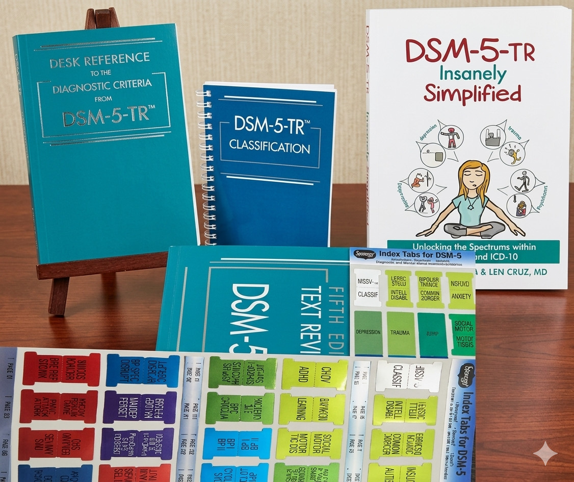 DSM 5 TR +Index tab Desk Reference pb Classification & DSM SIMPLIFIED 5 book Set