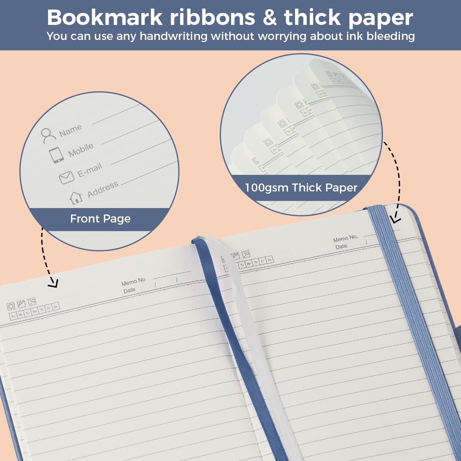 3 Pack Small Pocket Journaling Notebooks with Pen, A6 (3.7″ x 5.7″), for Wome…